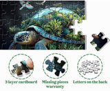 Sea Turtle Puzzles for Adults 1000 Pieces, Earth Turtles Forest Jigsaw Puzzles, Fantasy Nature Plant Animals Puzzle as Home Decor PPuzzling