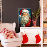 JOOZ Christmas Paint by Numbers Kit for Adults with Frame, Santa Claus Paint by Number with Easel, DIY Christmas Framed Paint by Number Kits for Gift Home Wall Decor 8x12 Inch JOOZ