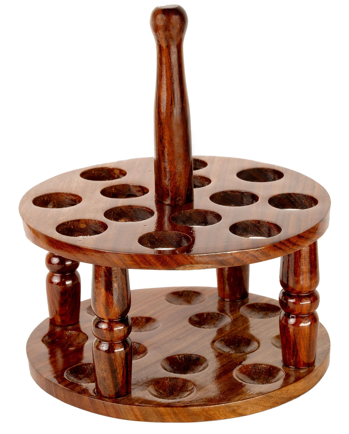 Brainmart Wooden Crochet Hooks Holder - 12 Holes Storage Organizer for Crochet Tools, Crochet Hooks Holder, Rosewood Knitting Needle Storage for Crocheters Brainmart