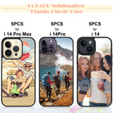 Frienda 15 Pieces Sublimation Blanks Phone Bulk Cover Protective Anti-Scratch Soft Shockproof Slim Covers Compatible with Apple iPhone, 3 Models (Black, Compatible with iPhone 14, 14 Pro, 14 Pro Max) Frienda