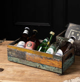 TIMRIS Farmhouse Distressed Wooden Storage Box, Rustic Bathroom Decor Box, Decorative Toilet Tank Basket Nice Butt, Solid Reclaimed Wood Organizer Box with Handles (Random) TIMRIS