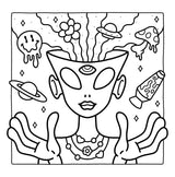 Trippy & Groovy: Psychedelic Coloring Book for Adults Featuring Mushrooms, Aliens, Magic Worlds and Illusions for Relaxation TAD Publishing LLC
