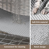 Cat Litter Box Enclosure with Soft Litter Mat; Hidden Cat Washroom Furniture with Door; Handwoven Rattan Cat House with Large Space; Pet Crate for Living Room, Bedroom, Balcony (White) Honiakaka