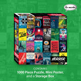 Re-marks Horror Books Collage Puzzle, 1,000-Piece Literary Jigsaw Puzzle for All Ages Re-Marks