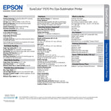 Epson Surecolor F570 Pro 24" Desktop Sublimation Printer, Includes Two Full Ink Sets, User Guide, Sublimation Paper, & Free Remote Install SCF570PE (Printer & Inks) Johnson Plastics Plus