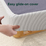 ZINUS Edgar 4 Inch Bamboo Box Spring, Mattress Foundation, Sturdy Bamboo Structure, Low Profile, Easy Assembly, Full Zinus