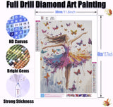 Dancing Girl Diamond Art Painting Kits for Adults - Full Drill Diamond Dots Paintings for Beginners, Round 5D Paint with Diamonds Pictures Gem Art Painting Kits DIY Adult Crafts Kits 12x16inch Legrace
