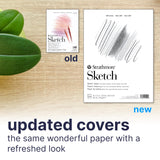 Strathmore 200 Series Sketch Pad, 9x12 inch, 100 Sheets, Tape Bound - Artist Sketchbook for Drawing, Illustration, Art Class Students Strathmore