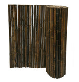 Backyard X-Scapes Natural Bamboo Fencing Garden Screen Rolled Fence Panel Black 1 in D x 3 ft H x 8 ft L Backyard X-Scapes