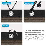 Artpuch Pergola Shade Cover 10'X12' Outdoor Sun Shade Cloth with Grommets Shade Tarp for Patio, Carport, Backyard Artpuch