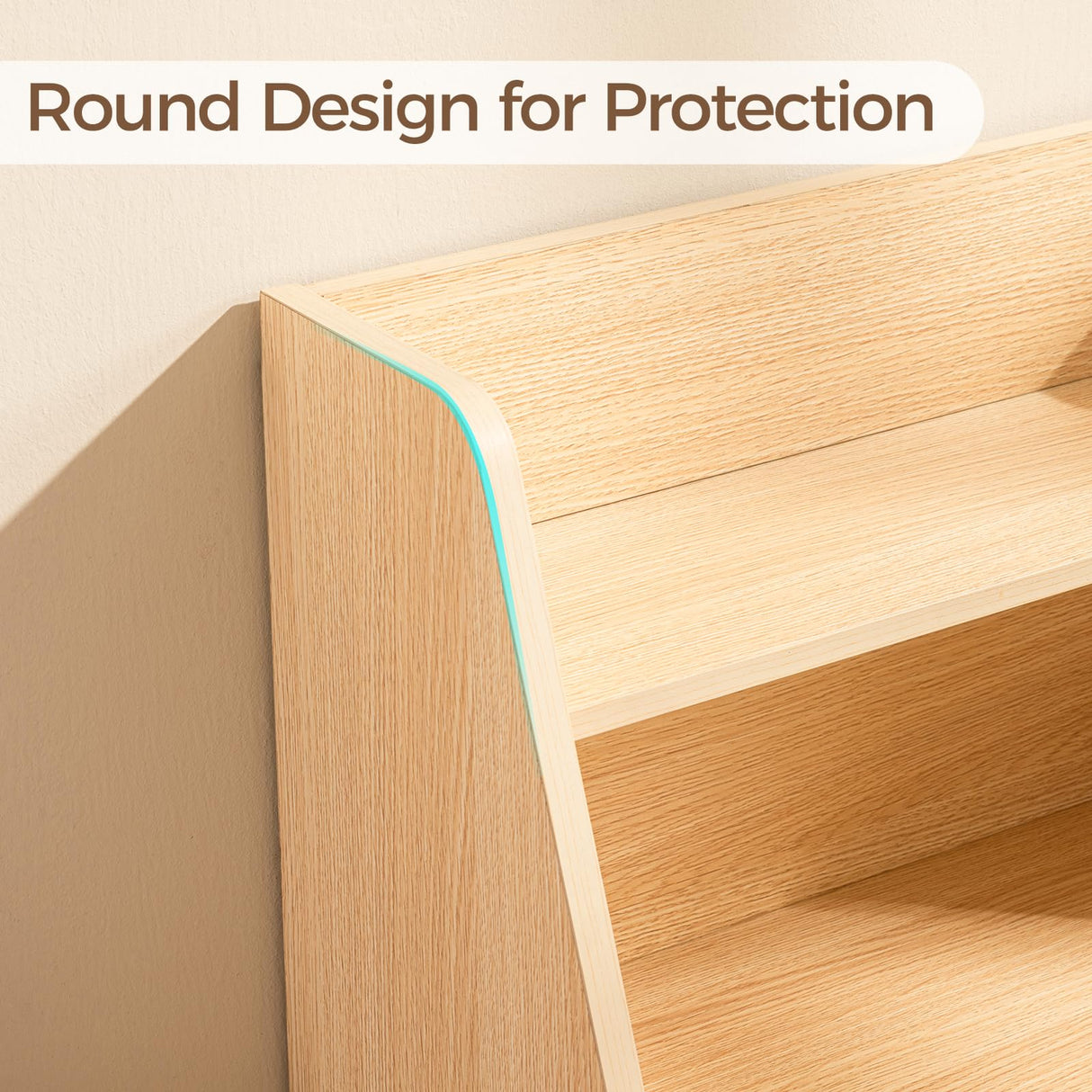 4 Tier Wooden Bookshelf, 4 Layer Sling Bookcase, Book Storage for Rooms, Magazine Rack, Bookshelf Nursery Wall, Book Organizer, Wood Generic