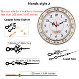 TIKROUND Original Youngtown 12888 Pendulum Clock Movement with 3 Sets of Hands 23 mm (9/10 inches) Shaft Length 15.4 mm (3/5 inch) Thread Length. TIKROUND