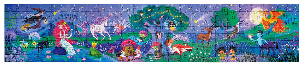 Hape Magic Forest Puzzle 1.5 Meter Long | 200 Pieces Colorful Giant Glow-in-The-Dark Enchanted Jigsaw, for Children 6+ Years Hape