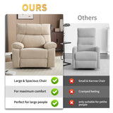 Trustyue Extra Large Dual Motor Power Lift Recliner Chair, Lift Chair with Massage and Heat for Elderly, Lay Flat Recliner, Standing Assistance, Stainless Steel Cup Holders, Chenille Beige Trustyue