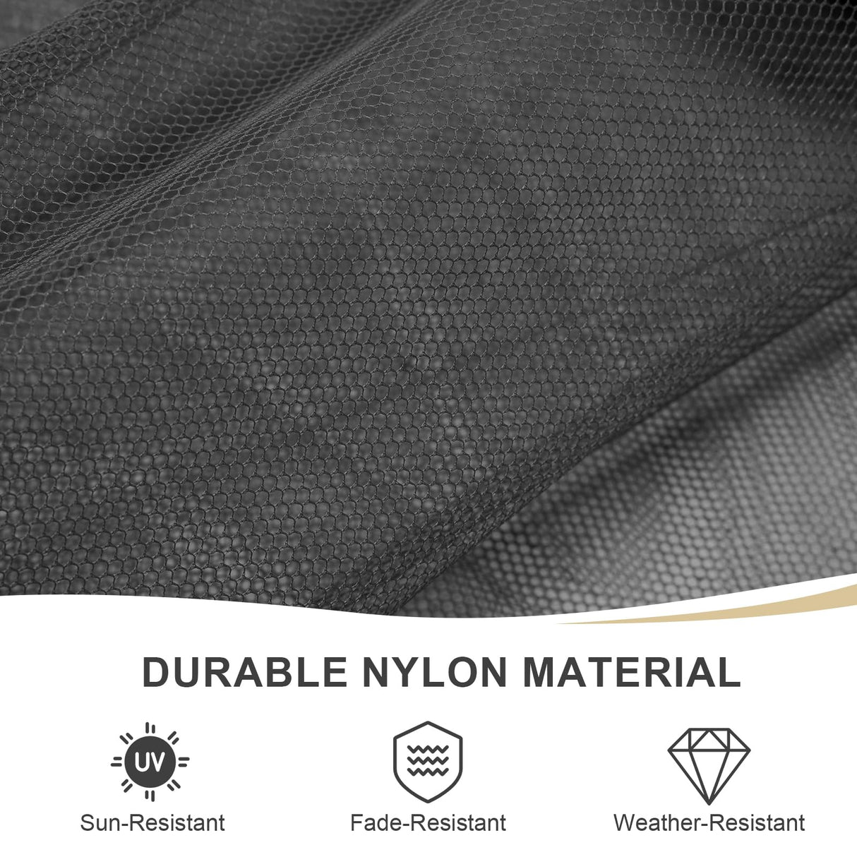 BPS 12' x 12' Gazebo Universal Mosquito Netting Screen Replacement, 4-Panel Screen Walls with Double Zippers for Outdoor Patio, Black (Mosquito Net Only) BPS