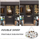 2Pack Sublimation door Sign Blanks, Aluminum Sublimation Door Hanger 2 side Printable Wall Hanging Front Door Decor for DIY Crafts,Home,Foyer, Garden,Yard, Bar XIHEYOMI