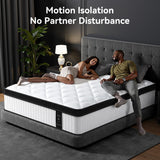 WFGEY King Size Mattress, 12 Inch King Mattress in a Box with Memory Foam and Individual Pocket Springs, Motion Isolation, Pressure Relief, Medium Firm Feel, Cool & Comfortable Sleep, Breathable WFGEY