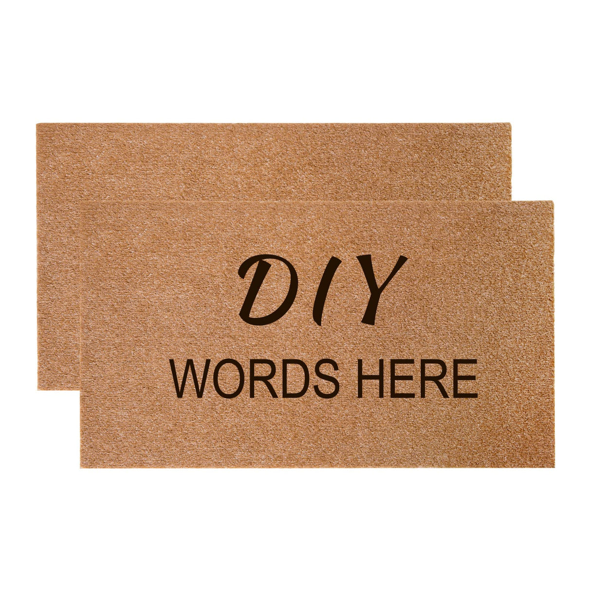 SUNNOW 2 Pack Coir Front Door Mat Outdoor Indoor Entrance, Personalized Blank Doormat Entry Rug with Non Slip Backing for High Traffic Areas, Suitable for DIY Gift, 17"x 30" SUNNOW