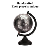 Rely+ 5" World Globe With Sturdy Metal Stand (NOT PLASTIC!) - Desktop Globe For Home Desk Table Office Decor - Book Shelf Decor Globe - 5 Inch - Metallic Black RELY+