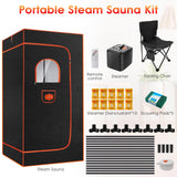 OneAmg Sauna, Portable Sauna Box, Portable Sauna for Home, Steam Sauna with 3L 1000W Steamer, Remote Control, Folding Chair, Home Sauna Tent for Gym Yoga, Pilates, Hot Tub OneAmg