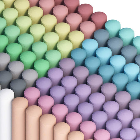 feela Sidewalk Chalk, 162 Pack 18 Colors Sidewalk Chalk Set For Kids Jumbo Chalk Bulk, Great for Kids Family, Paint on Sidewalk Wall School Driveway Blackboard Street Playground feela