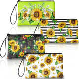 Kigley 4 Pcs Diamond Art Purse Sunflower Diamond Painting Bags and Purses Coin Purse Kits for Adults 5D DIY Summer Wristlet Handbag Makeup Bag with Zipper for Graduation Birthday Gift Kigley