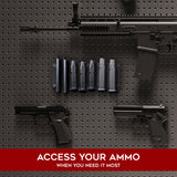 Keeper MG Magnetic Ammunition Holder for Gun Magazines and Clips, Organize Mount in Your Gun Safe, Locker Cabinet, Vault, Ultimate Ammo Storage Accessories for Handgun, Oistol and Rifle Mags, Black KEEPER MG