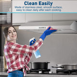 SNDOAS Under Cabinet Range Hood,Range Hood 30 inch Under Cabinet Stainless Steel Brushed,Ductless Range Hood Alterable to Ducted Ventilation,Stove Hood and Oven Vent Hood for Kitchen Cabinet SNDOAS