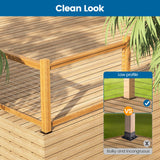 Muzata 10Pack 4"×4" Wood Post Plate Connector Deck Post Base Plate Wood Fence Deck Porch Railing Support Base Black WT08 Muzata