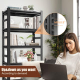Hymnxemo 5-Tier Metal Bookshelf, Adjustable Industrial Bookcase, 72" Tall Storage Shelf for Books, CDs, Movies – Free Standing, for Office, Living Room, Bedroom Hymnxemo