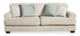 Signature Design by Ashley Monaghan Vintage Sofa with Accent Pillows, Reversible Cushions and Rolled Arms, Beige Signature Design by Ashley