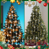 Crystal Ornaments Christmas Tree Decorations - 21pcs Christmas Tree Ornaments Sparkling Dazzling Festival Party Decoration Crystal Snowflake Design Hanging Ornament Holiday Season Home Decor Lapogy