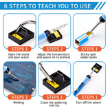 Electronics Soldering Iron Kit - 80W Digital LCD Solder Gun with ON/OFF Switch Adjustable Temperature Controlled and Fast Heating Thermostatic Design Welding Tools for DIY Welding Circuit Board… SREMTCH
