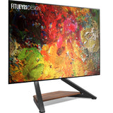 FITUEYES DESIGN Universal Tabletop TV Stand for 55-86 inch TV LCD LED, Modern TV Stand Height Adjustable with Wooden Base, Eiffel Series TV Mount Stand FITUEYES