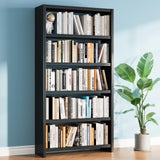 CBNTKI 5 Tier Metal Bookshelf, Black 69" Tall Bookcase, Large Heavy Duty Book Shelves, Industrial Wide Book Shelves, Display Storage Shelves for Library Bedroom Living Room Office CBNTKI