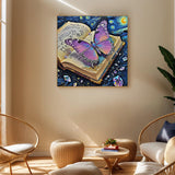 Butterfly Diamond Art Paintings Magic Book Diamond Painting Kit for Adults Beginners DIY Starry Sky Round Diamond Dots 5D Full Drill Painting Kit Craft Kits for Adults Home Wall Art 13.78x13.78 Inch PINFFSHU