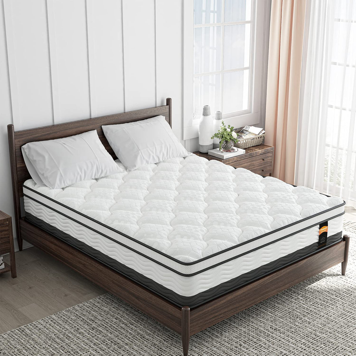 Maxzzz King Mattress in a Box 14 Inch Bamboo & Gel Infused Memory Foam Pocket Spring Hybrid Mattress - Medium Firm - Pressure Relief - CertiPUR-US Certified Maxzzz