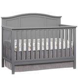 Oxford Baby Emerson 4-in-1 Convertible Baby Crib, Dove Gray, GreenGuard Gold Certified Oxford Baby