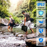 Handgun Case Lockable-Firearm Travel Pistol Case with 2 TSA Locks Included, Pistol Carrying Case Hard Shell, Waterproof Hard Gun Case for Pistol 12.6 x 9.41 x 4.42 Inches, Gun Storage Case with Foam LAFENLIN