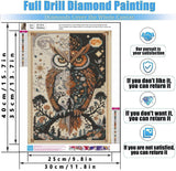 Owl Diamond Art Kits for Adults,Sun and Moon Diamond Painting Kit for Beginner,5D Diamond Painting DIY Full Drill Diamond Dots Diamond Painting with Tools,Gem Craft for Home Wall Decor 11.8x15.7in DYAIANGMU