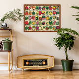 Vintage Plant Puzzle 1000 Pieces for Adult, Flower Puzzle of Heirloom Seeds, Garden Jigsaw Puzzles Fruit BBOLDIN