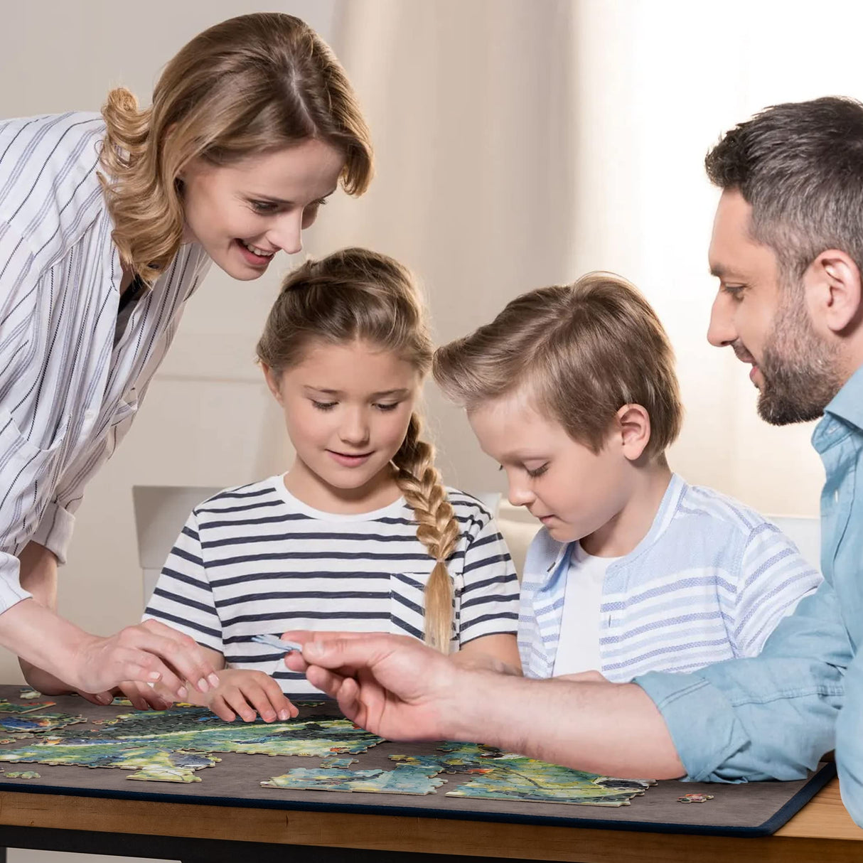 Tektalk Jigsaw Puzzle Board Portable Puzzle Mat with Puzzle Dustproof Cover for Puzzle Storage Puzzle Saver, Non-Slip Surface, Up to 1500 Pieces - Gray Tektalk