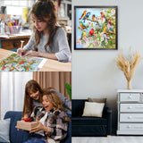 CEOVR Birds Diamond Art Kits for Adults, Bird Flower Diamond Painting Dots DIY Gem Art, Adult Crafts Kits Wall Decor for Home Office 12x12in CEOVR