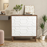 Tribesigns 2-Drawer File Cabinet, Lateral Filing Cabinet for A4/Letter/Legal Size, Office Storage Cabinet, Printer Stand with Storage Drawer for Home Office, Brown and White Tribesigns