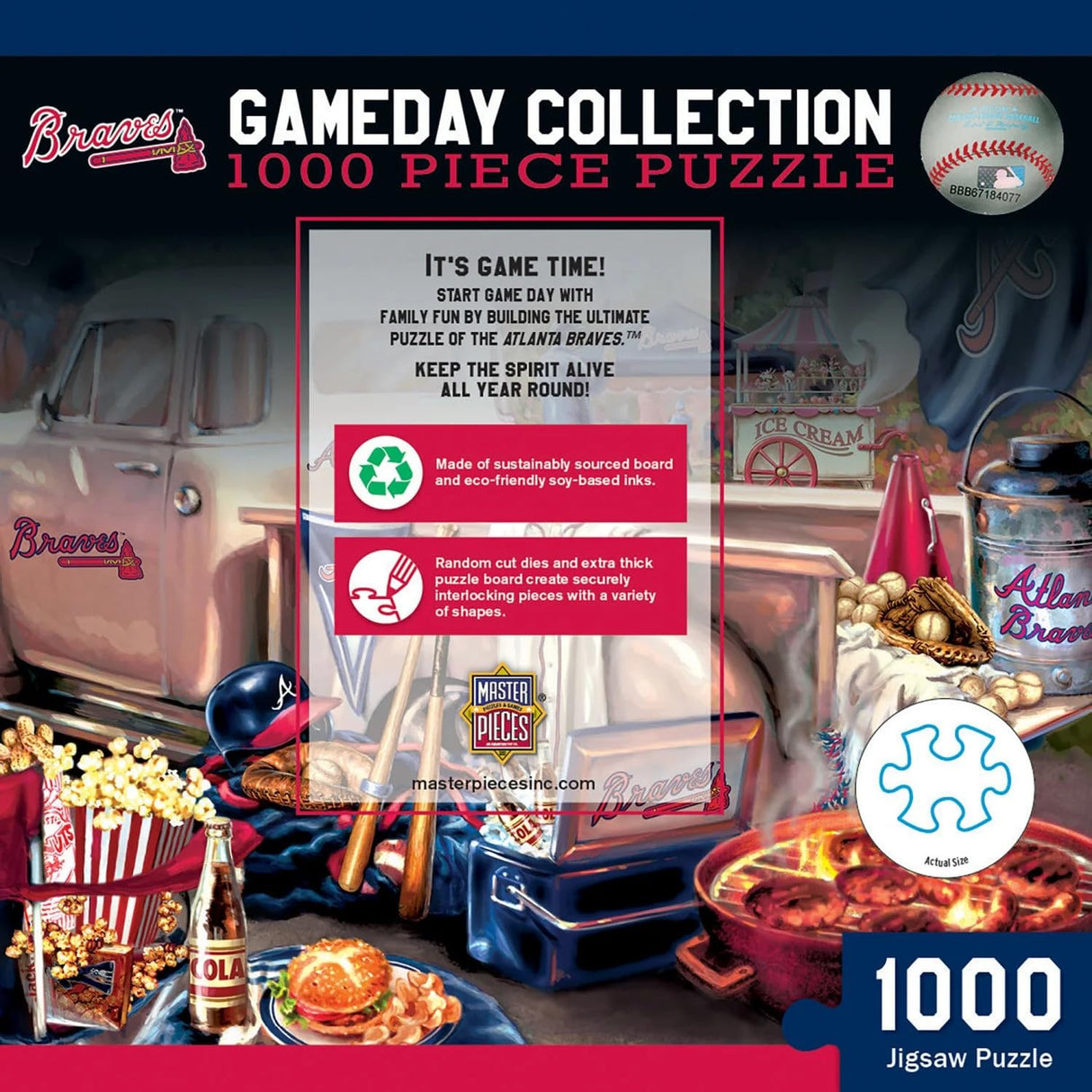 Baby Fanatic Atb1060: Atlanta Braves Gameday 1000Pc Puzzle Baby Fanatic