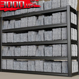 SKZNSA 68" Wide Heavy Duty Garage Shelving Units, 5-Tier Deep Storage Shelves,Black Metal Garage Shelves,Steel Shelf,Large Storage Rack,Industrial Shelving for Shop, 68" W x 20" D x 84" H SKZNSA