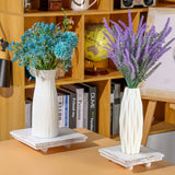 Thyle Set of 3 Wooden Risers for Display Wood Pedestal Stand Square Wood Tiered Display Stand Washed White Wood Display Riser Wood Risers for Decor Rustic Farmhouse Riser for Home Kitchen Tiered Tray Thyle