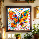 Bgraamiens Puzzle-Paper Art Butterfly-1000 Pieces Paper Flower Butterfly Puzzle for Adults, Unique Flowers Art Puzzle, Impossible Puzzle Color Challenge Puzzle for Adults Bgraamiens