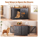 VOPEAK Farmhouse Dog Crate Furniture, Heavy Duty Large Dog Crate for Medium Large Dogs, XL Dog Crate Dog Kennel Indoor with Double Doors, Chew Resistant End Table for Bedroom Living Room, Black VOPEAK