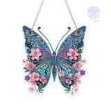 Nivvey DIY Hanging Diamond Art Pendant Painting Kit Butterfly, Special Crystal Gem Craft Painting Kit Ornament, Box Package,9.0x9.8inch Nivvey